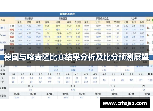 德国与喀麦隆比赛结果分析及比分预测展望
